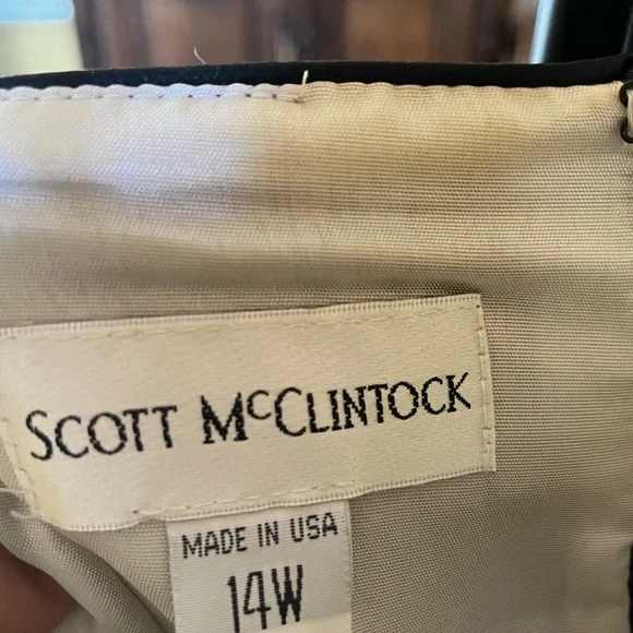 Scott McClintock Formal Strapless Black and White Dress - Picture 3 of 6